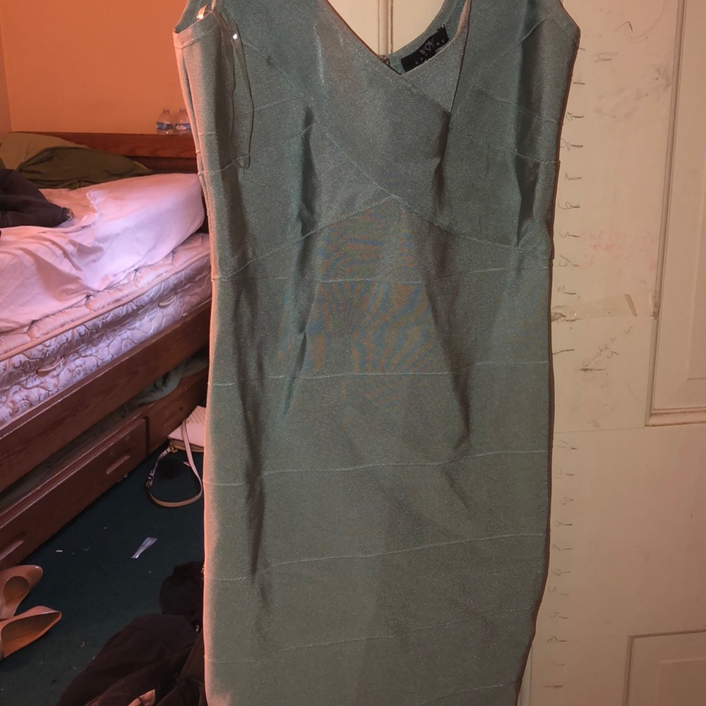 Light blue bandage dress